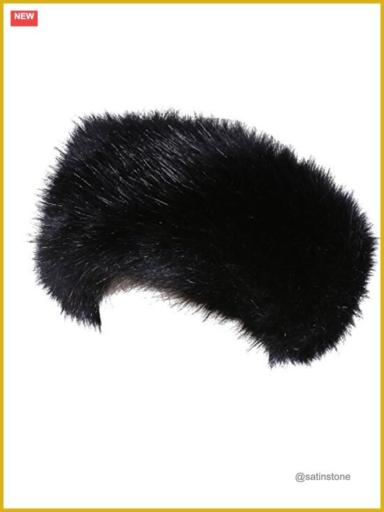 Faux Fur Ear Warmer Headband with Elastic Winter Hair Accessory main image 6